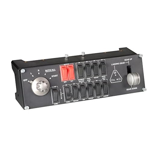Logitech 945-000012 G Saitek Pro Flight Switch Panel, Brytarpanel, 28.2 x 8 x 8 cm