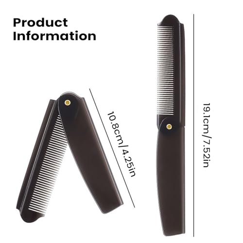 Portable Folding Beard Comb - Fine Tooth Grooming Tool - Image 4