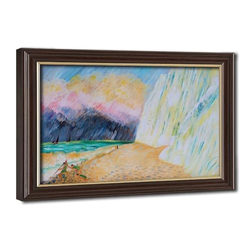 Poster Chalk Cliffs par Sigrid Hjertén, impression sur toile 61x91,4 cm avec cadre à suspendre
