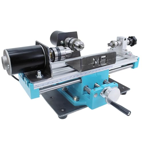 Máquina de torno de metal, velocidad variable de 400 W, taladro de banco de 7000 RPM para procesamiento de piezas de precisión, regulación de 7 velocidades
