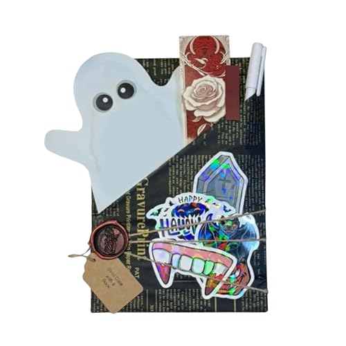 Halween Book Gift Data cieca | Pacchetto a con libro | Decorazione e festa originale per lettori, insegnanti, biblioteca | Gift Idea Stocking Filler per Halloween e amante dei libri
