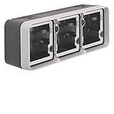 Montagerichtung=horizontal Berker Gehäuse mit Rahmen 6019303505 Leitungseinführ. LGR W.1 Aufputzgehäuse 4011334390114