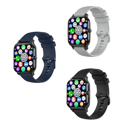 [SHANCHI] �y3�{�Z�b�g�z For KAKA TK19 1.83�C���` �p �����o���h 22mm �X�}�[�g�E�H�b�`�p �V���R���o���h �G�R�f�� �����ȃO���b�h�p�^�[���f�U�C�� �h���h�� �J�[�h���o�b�N�� �������ߊȒP ���K�ȒʋC��(�u���b�N+�u���[