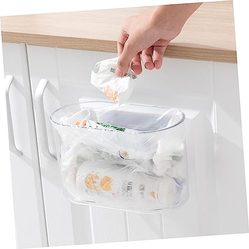 Caneca de basura rectangular transparente para pared miniatura 3