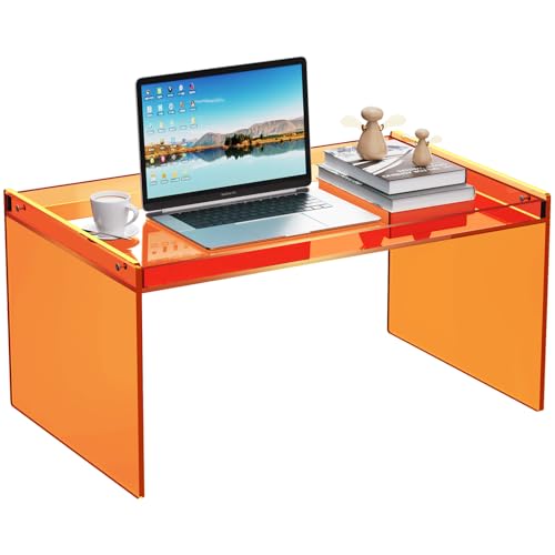 Dewrhiixe Acrylic Coffee Table, Modern Clear Rectangle Lucite Table for