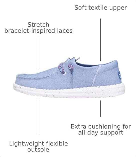 HEYDUDE Women's Wendy Funk Friendship Lace Slip On Loafer | Bracelet Laces