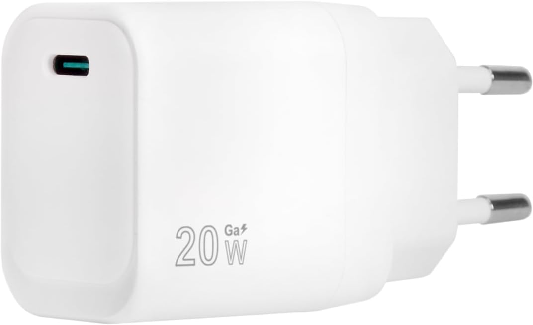 VulTech CC20-1C Cargador Universal para Tableta Smartphone 20 W GAN USB-C/Type-C PD3.0 QC3.0 PPS Blanco – tamaño Compacto 4