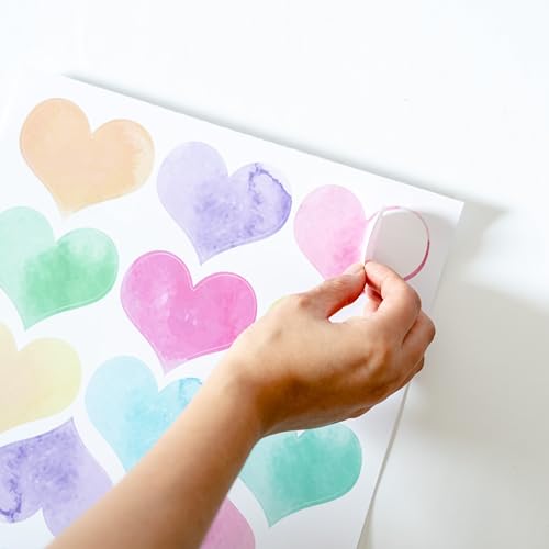 Vinilo Decorativo Corazón Arcoíris para Pared miniatura 6