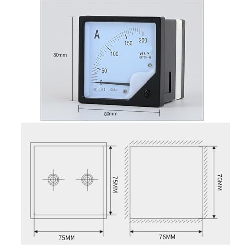 Ampèremètre CA 6L2 analogique pour tableau électrique 750-5A - 2