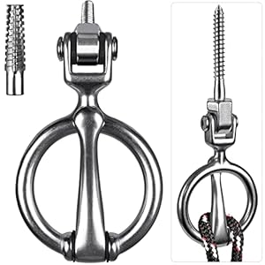 Insaga Horse Tie Ring, 304 Stainless Steel Tie Rings for Horses, Multi-Application Horse tack and Supplies, Safe Horse Trailer Accessories, Horse Training Equipment to Preventing Horses Pulling Back