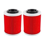 Filtro de aceite for motocicleta BR (2, 4 y 6 piezas) for Ca-Am Outlander MAX 330, 400 L, 450, 500, 570, 650 Renegade 800, 850, 1000, 800R y 1000R Regiones(2pcs-red)