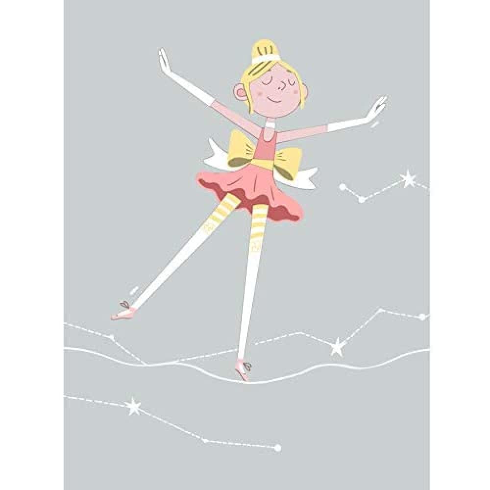 Wee Blue Coo Girls Ballerina Dancer Stars Blonde Unframed Art Print Poster Wall Decor 12x16 inch