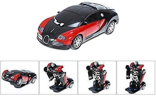 TEC TAVAKKAL Plastic Battery Operated Converting Car to Robot, Robot to Car Automatically, Robot Toy, with Light and Sound for Kids Indoor and Outdoor 3 Year, Pack of 1 (Red) (Image - 4)