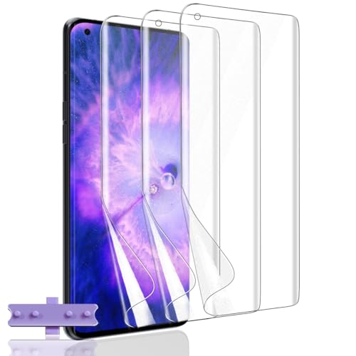 Rnnmeeko 3 Stück Schutzfolie für Oppo Find X5, Weich TPU Anti- Kratzer Anti-Bläschen Bildschirmschutzfolie, Ultra HD Klar Bildschirmschutz, Fingerabdruck-ID, Vollständige Deckung folie