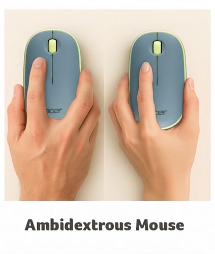 Image of Acer Wireless Mouse for Laptop, 2.4GHz Wireless Mouse with USB Receiver - Smooth Tracking, 12-Month Battery, for Windows, macOS, ChromeOS, Compatible with PC, Mac, Laptop, Tablets - Blue