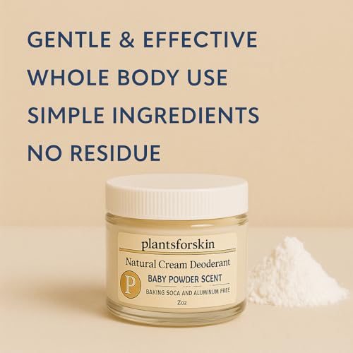 Desodorante Natural en Crema, Aroma Baby Powder, Sin Aluminio, 2 oz miniatura 3