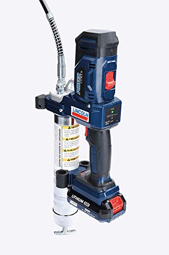 Lincoln 1886 Powerluber 20 Volt Lithium Ion High Pressure 2 Speed Cordless Grease Gun 10,000 Psi, Single Battery With Carrying Case And Charger #TOP2