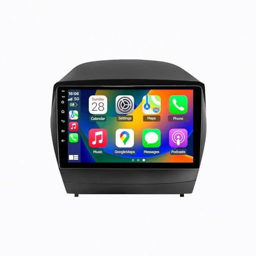 Radio coche 2 DIN con Carplay para Hyundai IX35 y Tucson, pantalla fluida de 4G+64G con GPS