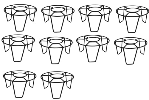 NH10 DESIGNS Set of 10 Pot Stand Indoor/Outdoor Flower Pot/Plant Stand for Home Garden Balcony Living Room Decor (Black-Set of 10) (Round Stand) (Metal Iron)(NHSP) (B0D3VDP28S) Amazon Price History, Amazon Price Tracker