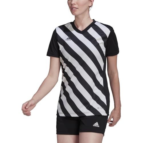 Adidas Ent22 GFX Women's Jsyw Jersey (Short Sleeve), Black/White, XXS