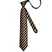 DiBanGu Black and Orange Striped Tie Set for Men Silk Woven Plaid Necktie and Pocket Square Cufflinks Business Wedding