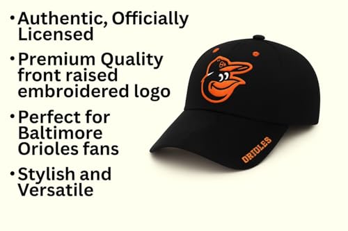 Gorra ajustable Baltimore Classic Edition bordada negra/naranja miniatura 6