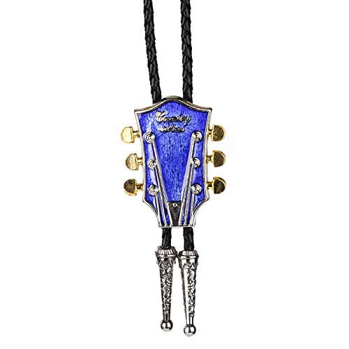 Cravate Bolo Homme pour Costume Cowboy - Collier Guitare Vintage Halloween Robuste