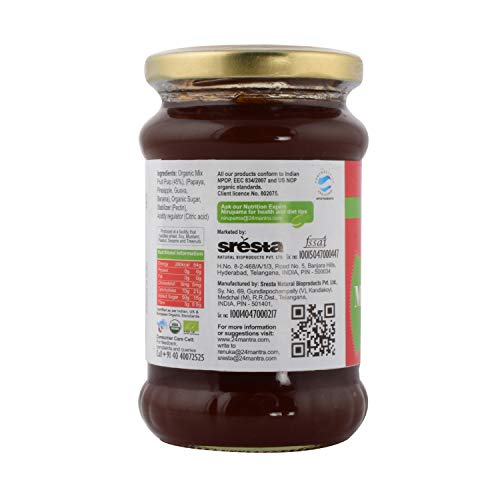 24-Mantra-Organic-Mixed-Fruit-Jam-350g 24 Mantra Organic Mixed Fruit Jam - 350gms | Pack of 1 | 100% Organic | Chemical Free & Pesticides Free | Unadulterated