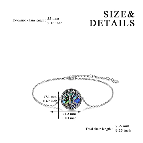 Image of YFN Sterling Silver Tree of Life Bracelet - Sister Bracelet Jewelry, Birthday Gift for Sisters
