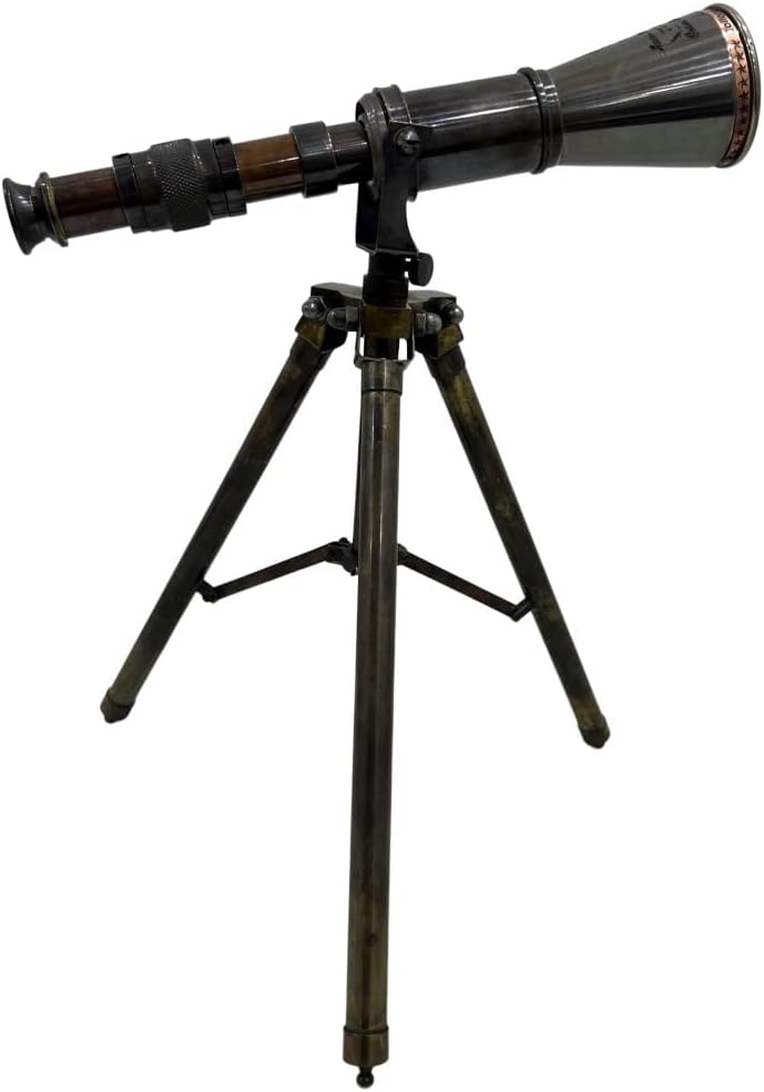 Nautical Desktop Dollond London Antique Brass Telescope with Tripod Handmade Marine Spyglass Telescope Handmade Design by Indian Artisan