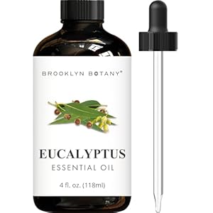 Brooklyn Botany Eucalyptus Essential Oil – Huge 4 Fl Oz – 100% Pure and Natural – Premium Grade with Dropper – for Soap and Candle Making, DIY and Diffusers