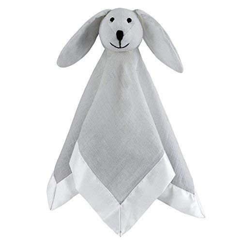 aden + anais Essentials Classic Lovey, Cotton Muslin Bunny, Solid Micro Chip