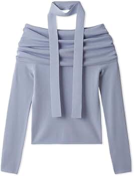 Amazon | ウールアクリルオフショルプルオーバーニット FWNT254046 BLU