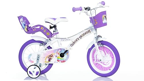 Dino Bikes Bicicleta niña unicornio 14 pulgadas Unicorn Academy
