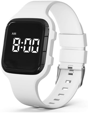 e-vibra Vibrating Alarm Watch, Potty Training Watch Water Resistant Medical Reminder Wristband with 15 Daily Alarms (White)