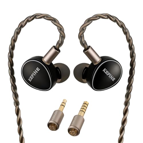 KGUSS Quatio 2DD+2BA ハイブリッド イヤホン 有線 モニター IEM インイヤー 0.78mm 2ピン 10mm DLC+8mm PU+LCP 4.4mm バランス/3.5mm プラグ 3種類調音ノズル付き