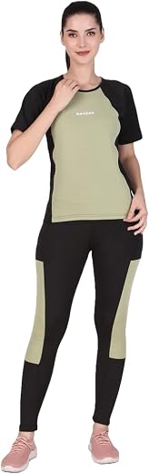 Benzos Women's Body Fitted Gym Running Sports Track Suit | Regular Casual Fit | Track Suit for Girls & Women | Fabric - Po...
