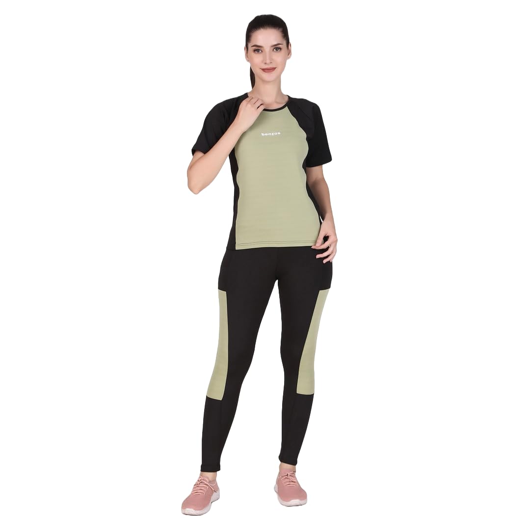 Women's Body Fitted Gym Running Sports Track Suit | Regular Casual Fit | Track Suit for Girls & Women | Fabric - Polyester Blend | Pattern - Solid