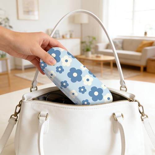 Image of Glasses Case Hard Shell,Portable Protective Eyeglasses Case, Eyeglass Holder Box with Cleaning Cloth, for men women