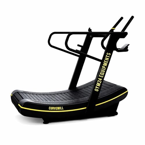 Gym24 Equipments Commercial Curve Treadmill 6 Speed Manual Non Motorized Model: Racer Weight Capacity 500 kg | Zero Maintenance | Installation Free |