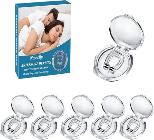 Anti Snoring Devices 6 PCS Magnetic Anti Snore Clip Nasal Dilators Snore Stopper Snoring Relief Reusable for Men/Women Removal of Noise While Sleeping