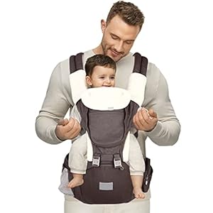 Babytrage- 3-36 Monate -mit Hüftsitz, wandelbare 12-in-1-Tragemöglichkeiten für den Rucksackgebrauch, Größenverstellbar für Männer und Frauen, Ergonomisches Design 360° Sicherheit