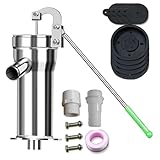Locci Manual Well Pump,Stainless Steel deep well hand pump water suction,pitcher pump for well water suction Groundwater for Home Garden Yard (classic)
