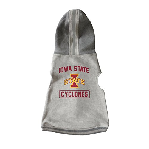 Littlearth NCAA Iowa State Cyclones Pet Hooded Crewneck, Team Color, Large