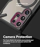 Ringke Fusion-X [Compatible with MagSafe] Designed for Samsung Galaxy S24 Ultra Case 5G, Anti-Fingerprint Rugged Shockproof Protective Phone Cover - Magnetic Matte Black - Image 4