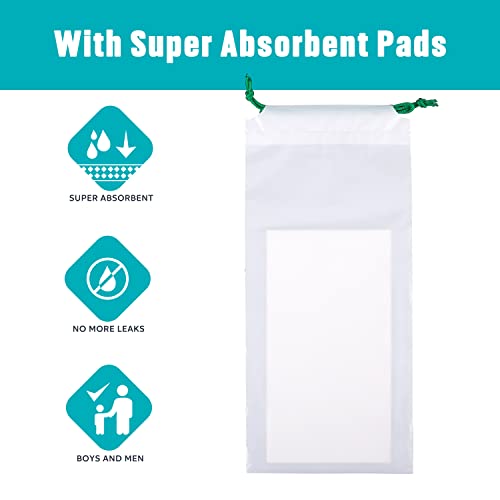 Male Urinal Bag With Super Absorbent Pad, 30 Count - Pee Bags For Camping Travel Urinal Toilet Traffic Jam Emergency- Disposable Bedside Urinal Bottle Bags - Leak-Resistant #TOP6