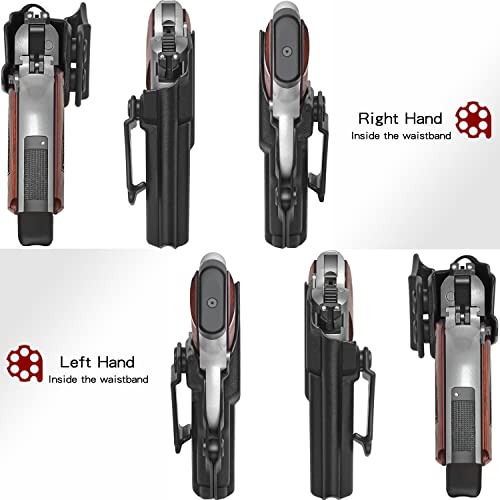 Kimber Micro 9Mm Holster Iwb Kydex Holster Fit: Kimber Micro 9Mm Pistol | Inside Waistband | Adjustable Cant | Usa Made By Amberide (Black, Right Hand Draw (Iwb)) #TOP2