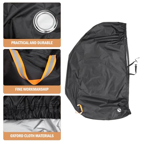 Funda para bicicleta negra resistente con hebilla y bolsa Oxford 210D 4