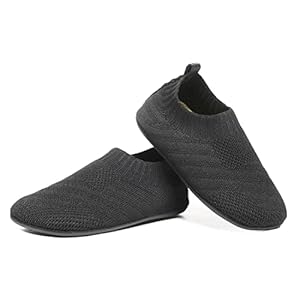 Indoor Non-Slip Toddler Slippers Shoes Lightweight Kids First Walkers House Shoes for Boys and Girls with Rubber Sole Grip