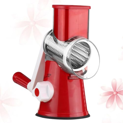 SEWACC Outil Cuisine Coupe-Légumes à Manivelle Rotative Base Antidérapante, Râpe et Trancheuse pour Pommes de Terre et Concombres, Usage Pratique